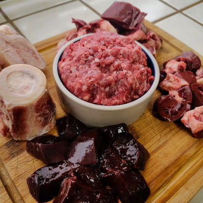 Dog Food- Raw Frozen, Grass Fed Beef w/ Canine Super Foods